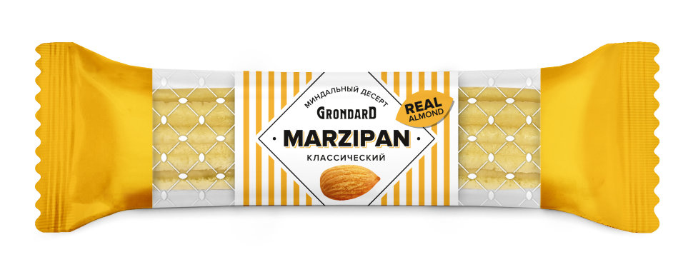  TM Grondard   (10361) Батончики НЕглазированные Марципановые Классика, (28шт по 40г)        в Долгопрудном