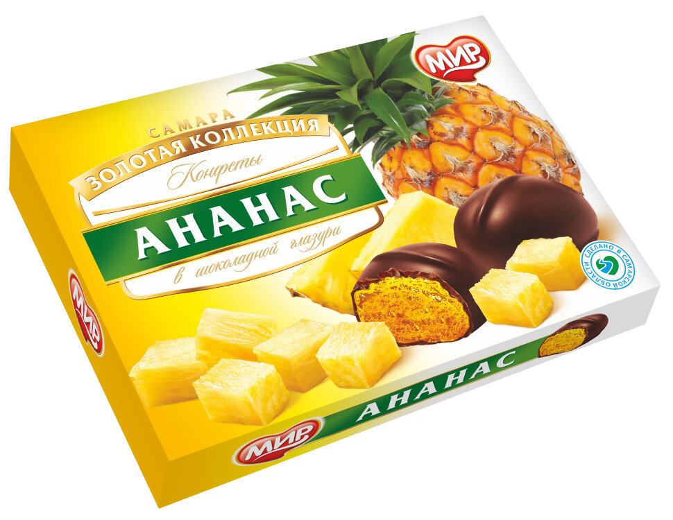  КФ МИР Ананас в шоколадной глазури 160г в Долгопрудном