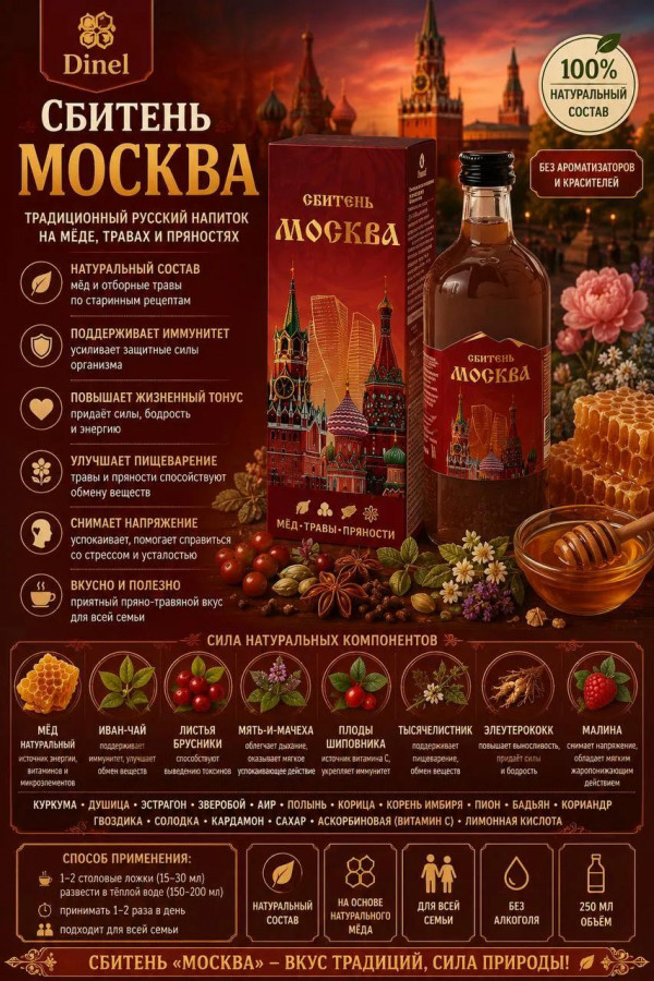 №2 Сбитень Москва, 250мл  в Долгопрудном